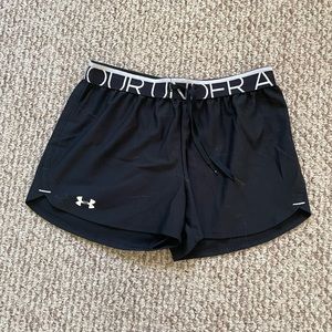 Women’s under armour black running shorts
